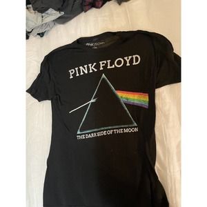 Pink Floyd T-Shirt Mens Lg Black Graphic Triangle Pyramid Album Cover Print Band